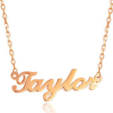 Personalized Name Necklace Stainless Steel Choker Pendant