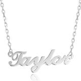 Personalized Name Necklace Stainless Steel Choker Pendant
