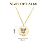 Personalized Stainless Steel Pet Photo Name Necklace Family Jewelry Gift