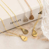 Personalised Fingerprint Name Necklace Stainless Steel Cross Chain