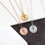 Medical ID Coin Necklace Personalized Gift Medical Alert for Women
