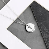 Medical ID Coin Necklace Personalized Gift Medical Alert for Women