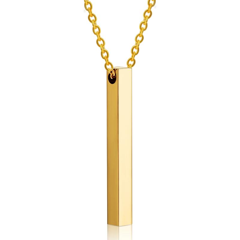 Engraved Name Necklace Stainless Steel Pendant Choker