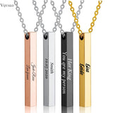 Engraved Name Necklace Stainless Steel Pendant Choker