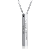 Engraved Name Necklace Stainless Steel Pendant Choker