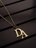 2 Initial Letters Personalized Necklace For Women-Gold Necklace