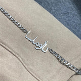 Personalized Arabic Necklace Stainless Steel Baby Charm Chain