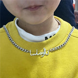 Personalized Arabic Necklace Stainless Steel Baby Charm Chain