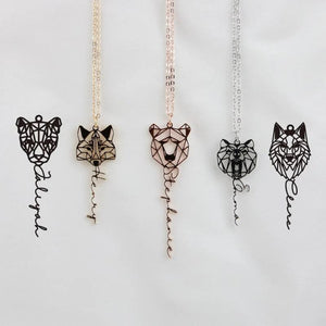 Butterfly Name Necklace Origami Pendant Jewelry