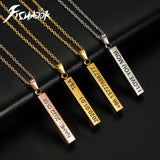 Fishhook Name Necklace Stainless Steel Family Gift