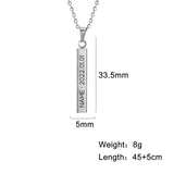Fishhook Name Necklace Stainless Steel Family Gift