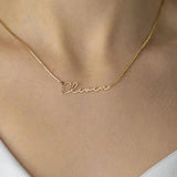 Personalized Name Necklace Stainless Steel Box Chain Font Gift