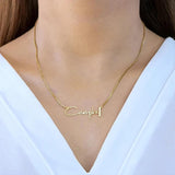 Personalized Name Necklace Stainless Steel Box Chain Font Gift