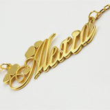 Personalized Name Necklace Stainless Steel Chain Choker Pendant
