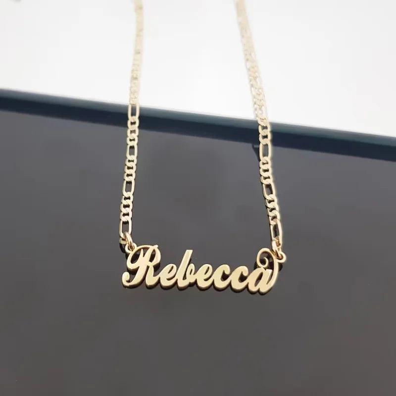 Tail Name Necklace Jewelry Stainless Steel Personalized Initials Necklace