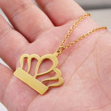 Treebud Crown Name Necklace For Women Girl Stainless Steel