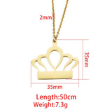 Treebud Crown Name Necklace For Women Girl Stainless Steel