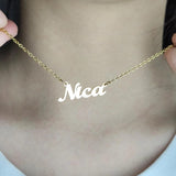 Custom Name Necklace for Her, Stainless Steel Personalized Pendant