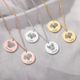 Custom Pet Photo Necklace Stainless Steel Chain - Pet Memorial Portrait