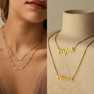Personalized Name Necklace Stainless Steel Choker Necklace for Women