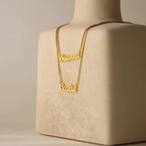 Personalized Name Necklace Stainless Steel Choker Necklace for Women