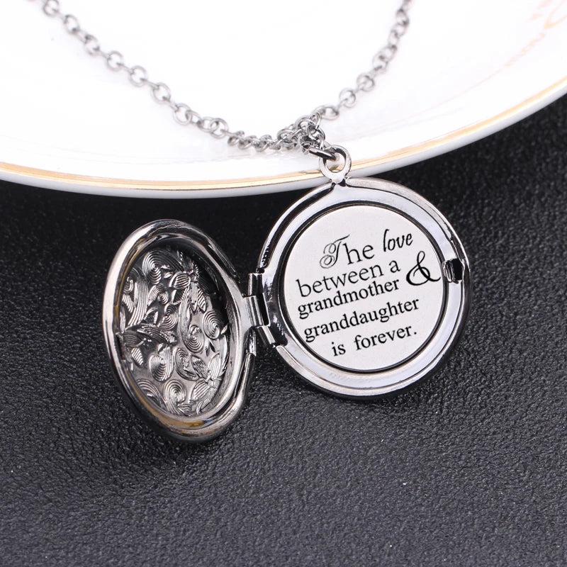 Grandmother Love Forever Round Locket Necklace