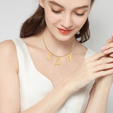 3/4/5 Letter Name Necklace, Initial Pendant, Stainless Steel Jewelry