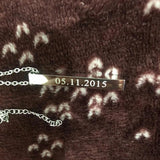 Personalized Vertical Bar Name Necklace 3D Engraving Stainless Steel Jewelry