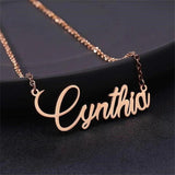 Vintage Personalized Nameplate Necklace with Heart Charm