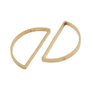 20pcs Raw Brass D Shape Earrings Charms Linker for DIY Necklace Jewelry Making