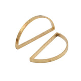 20pcs Raw Brass D Shape Earrings Charms Linker for DIY Necklace Jewelry Making