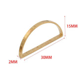 20pcs Raw Brass D Shape Earrings Charms Linker for DIY Necklace Jewelry Making