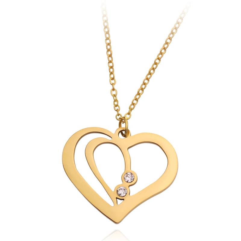 Personalized Heart Necklace with Name & Birthstone Pendant