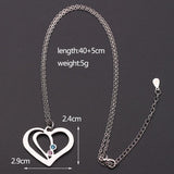 Personalized Heart Necklace with Name & Birthstone Pendant