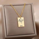 Stainless Steel Dog Portrait Necklaces For Women