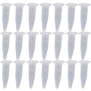 100PCS 1.5ml Test Tube Centrifuge Vial Snap Cap 42x11mm Clear