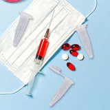 100PCS 1.5ml Test Tube Centrifuge Vial Snap Cap 42x11mm Clear