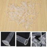100PCS 1.5ml Test Tube Centrifuge Vial Snap Cap 42x11mm Clear