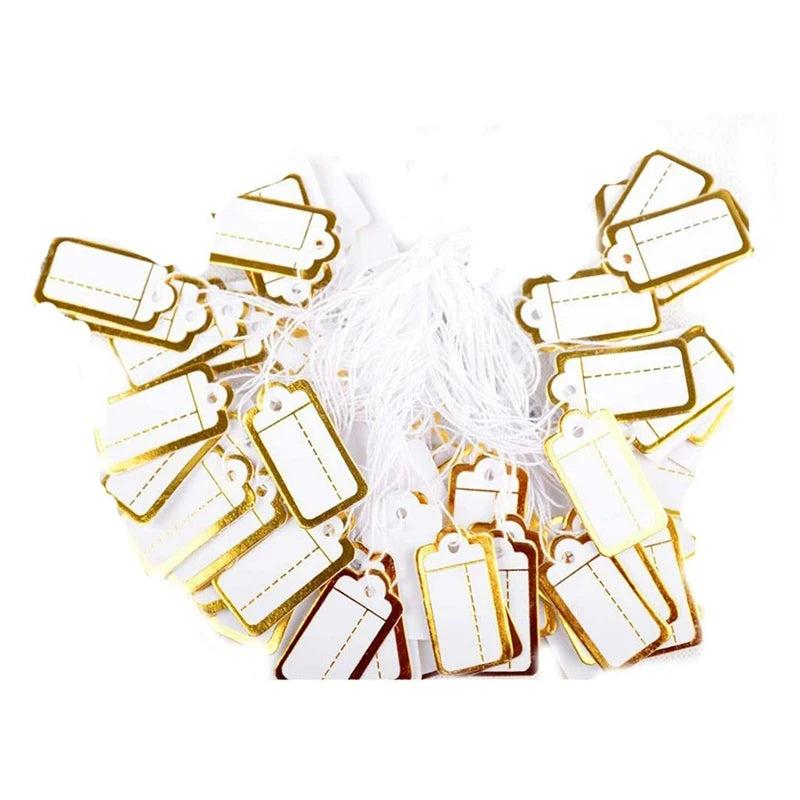 400 Pcs Paper Jewelry Tags With String 25x13mm