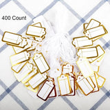 400 Pcs Paper Jewelry Tags With String 25x13mm