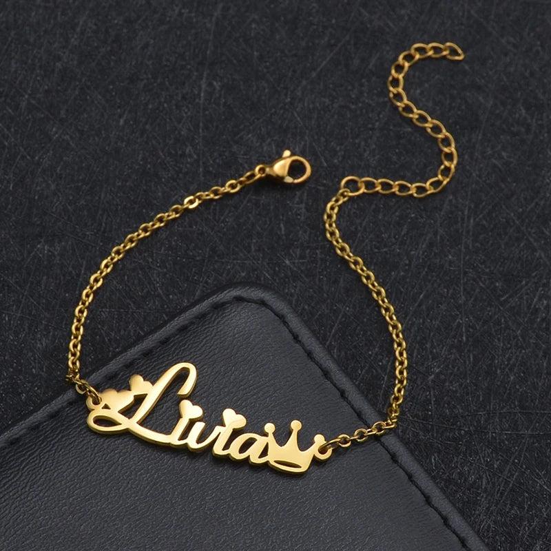 Treebud Personalized Baby Name Bracelet Stainless Steel For Girl Boy