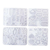 4x Silicone Irregular Flexible Casting Tool for DIY Keychain Jewelry Making