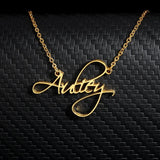 Personalized Cursive Name Necklace for Women Stainless Steel Choker Pendant