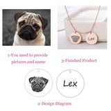 Personalized Stainless Steel Pet Photo Disc Necklace for Women