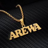 Three Layers Name Necklace for Men Personalized Stainless Steel Silver