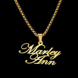 Three Layers Name Necklace for Men Personalized Stainless Steel Silver