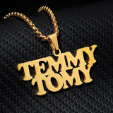 Three Layers Name Necklace for Men Personalized Stainless Steel Silver