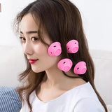 No Heat Soft Rubber Hair Curlers Pink