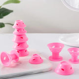 No Heat Soft Rubber Hair Curlers Pink