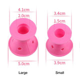 No Heat Soft Rubber Hair Curlers Pink